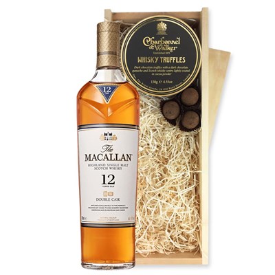 The Macallan Double Cask 12 YO Whisky And Whisky Charbonnel Truffles Chocolate Box
